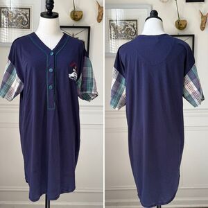 Vintage True Colors Teddy Bear Varsity Sleep Shirt OSFM